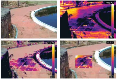 Rys. 3 Obraz widzialny i termiczny połączone za pomocą funkcji „Fuzji termicznej” oraz „Obraz w obrazie” iBros