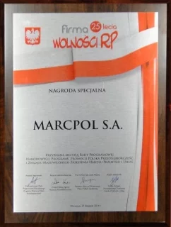 Nagroda dla MarcPol - Firma 25-lecia wolności RP