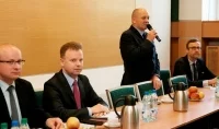 Fot. Minister Marek Sawicki podczas spotkania z rolnikami