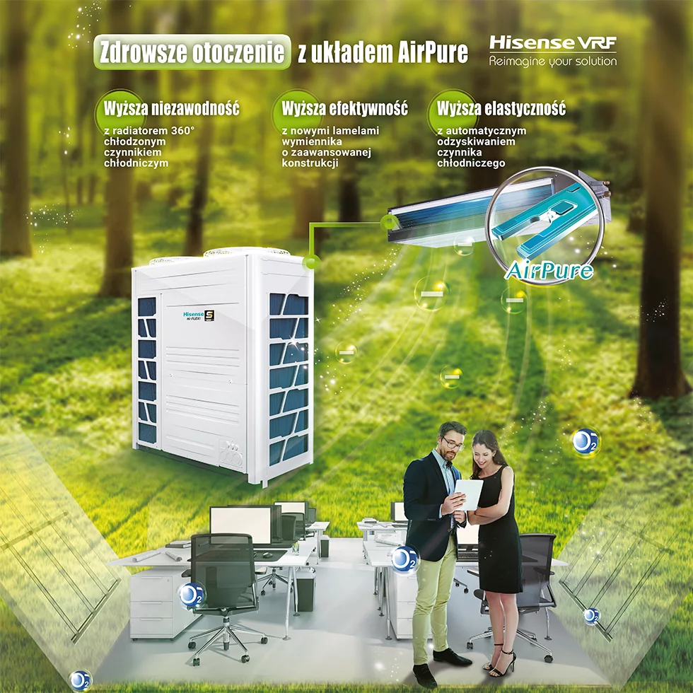 AirPure - uniwersalny jonizator oczyszczający Hisense VRF