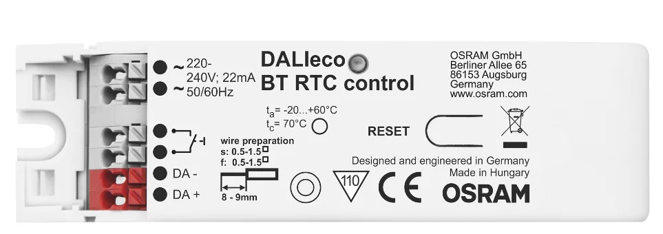 OSRAM DALIeco BT RTC – sterownik oświetlenia z łącznością Bluetooth