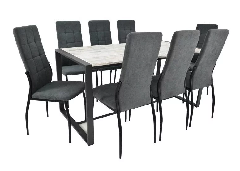 Zestaw 8 krzeseł OSLO + stół NORD 80x160CM