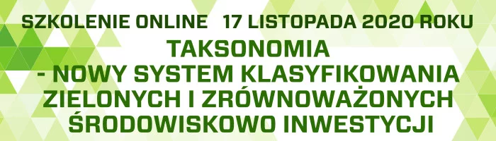 Taksonomia - nowy system klasyfikowania zielonych i zrównoważonych środowiskowo inwestycji