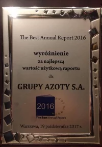 Grupa Azoty, The Best Annual Report