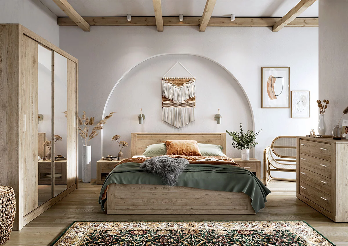 Sypialnia IDEA - w kolorze drewna
