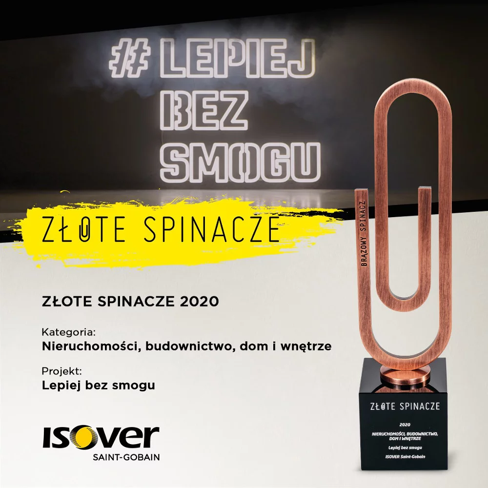 Kampania Lepiej Bez Smogu nagrodzona w konkursie Złote Spinacze
