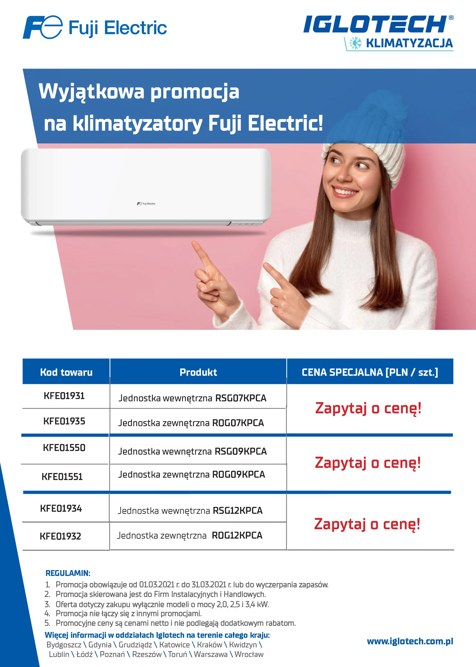 Wyjątkowa promocja na klimatyzatory Fuji Electric!