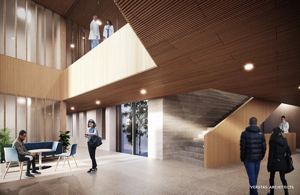 Drewno będzie stosowane w całej strukturze wewnętrznej i zewnętrznej. Zdjęcie: © Verstas Architects