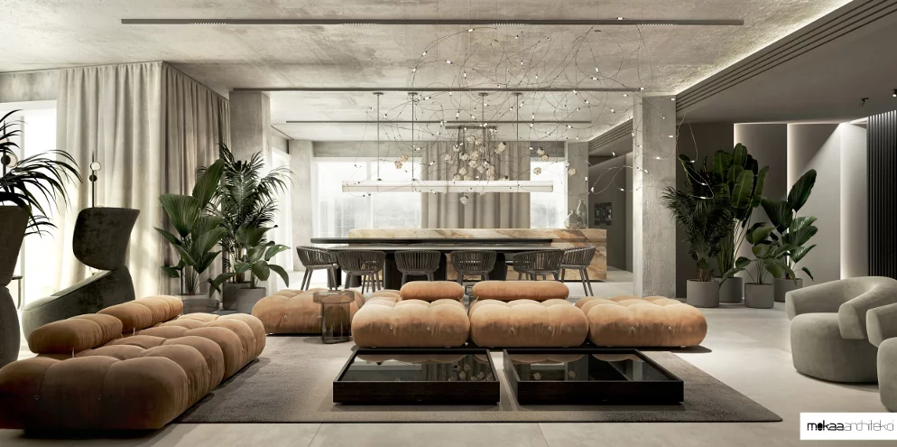 Minimalistyczna elegancja – Mokaa Architekci przedstawia wizualizację apartamentu ZŁOTEJ 44