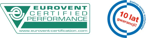certyfikat Eurovent, 10 letnia gwarancja logo
