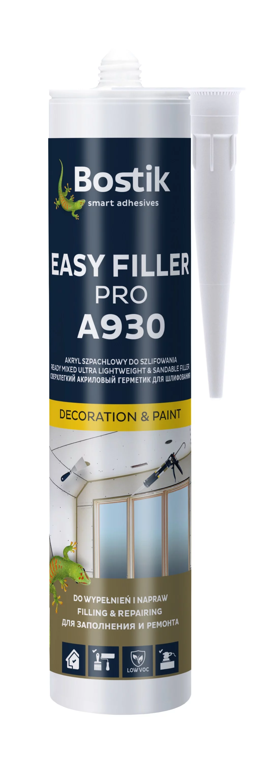 EASY FILLER PRO A930 od Bostik - idealne połączenie uszczelniacza akrylowego z masą szpachlową