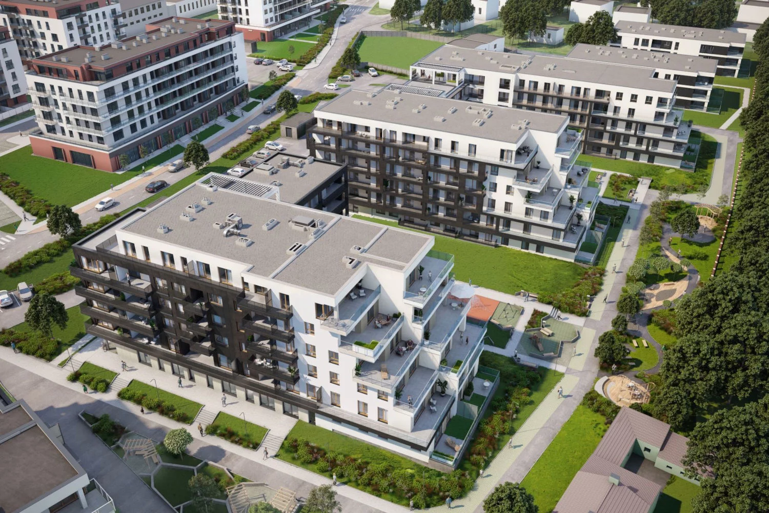 II etap inwestycji Franciszkańskie Południe w Katowicach - Wizualizacja TDJ Estate