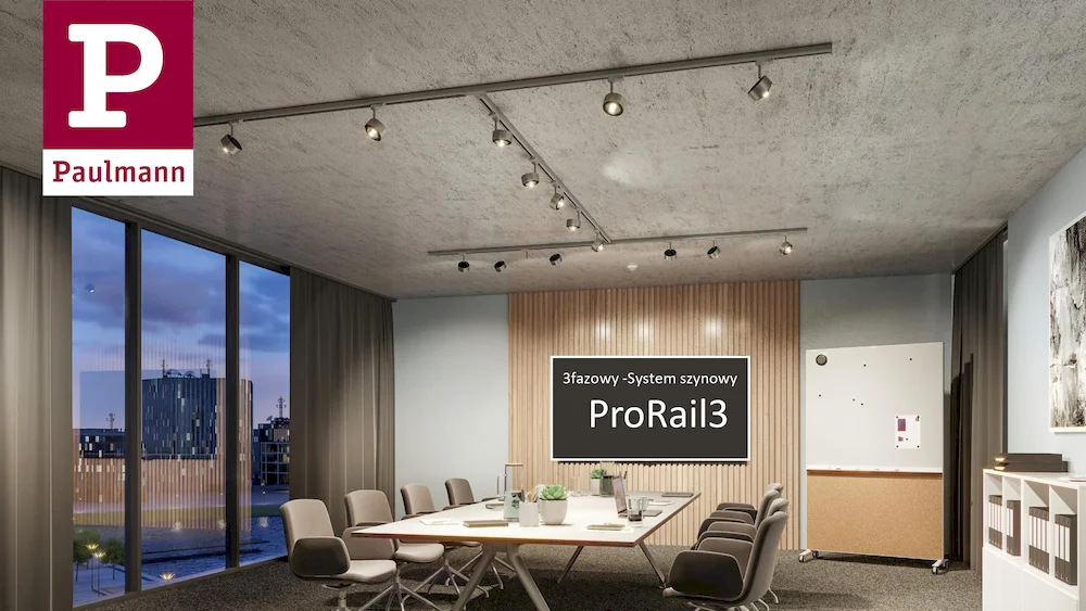 Trójfazowy system szynowy ProRail3 marki Paulmann  Profesjonalne oświetlenie pomieszczeń użytkowych i komercyjnych