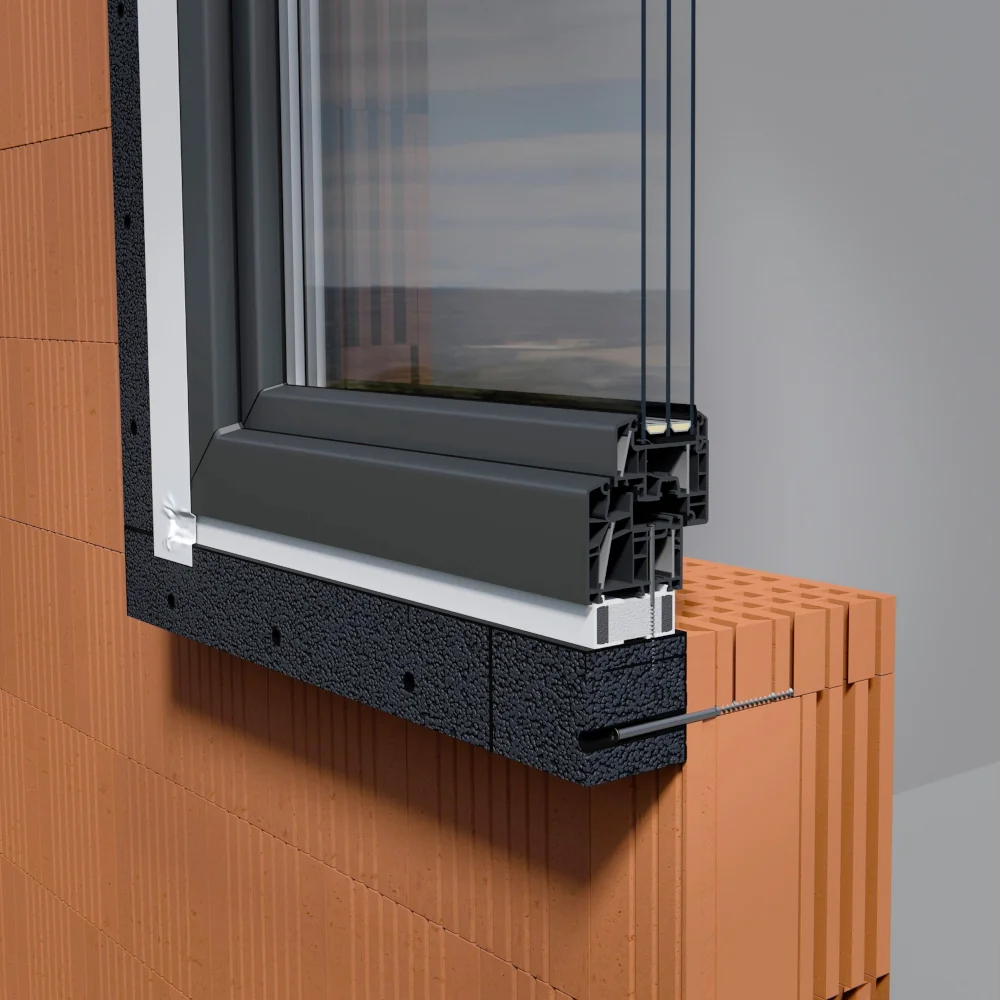 System montażu SIMPLEX BASIC - montaż okna w warstwie ocieplenia AIB