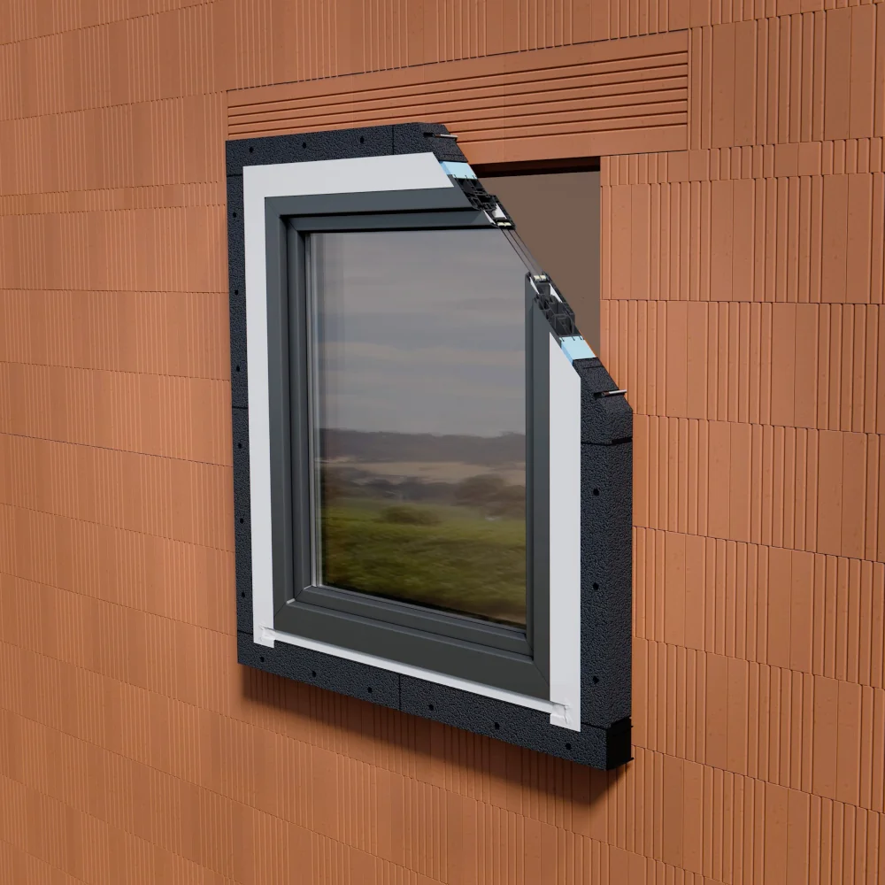 System montażu SIMPLEX BASIC - montaż okna w warstwie ocieplenia AIB