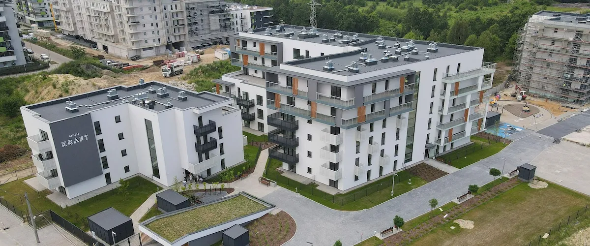 104 nowe mieszkania w Łodzi z pozwoleniem użytkowania – pierwszy etap osiedla Kraft gotowy