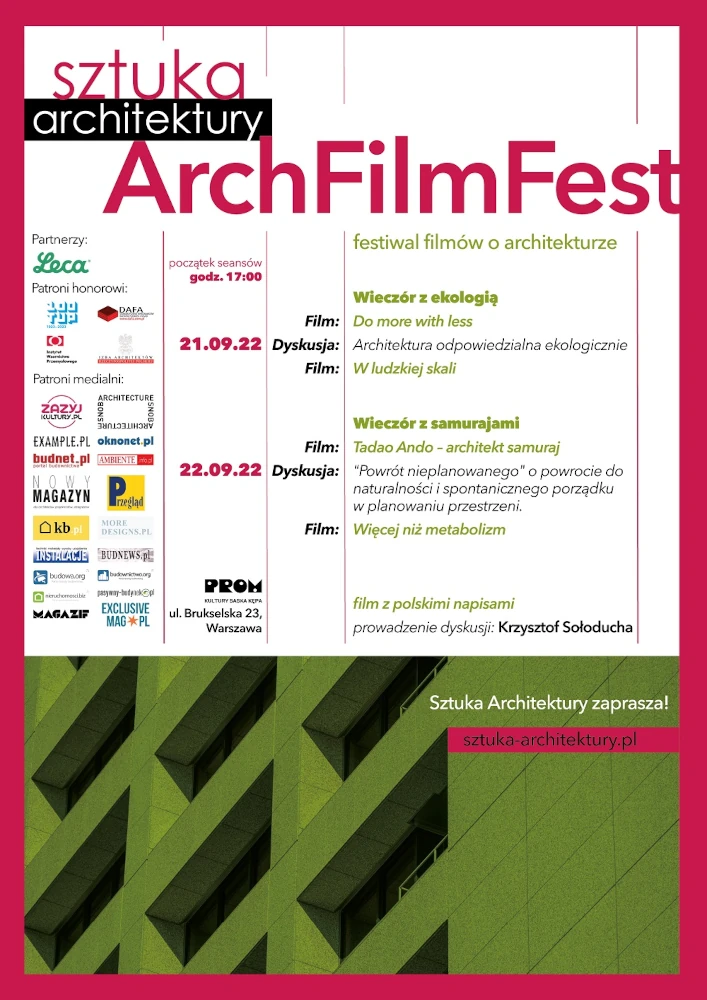 ArchFilmFest – Festiwal Filmów o Architekturze.