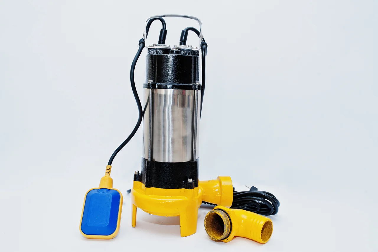 deep well submersible pump isolated white