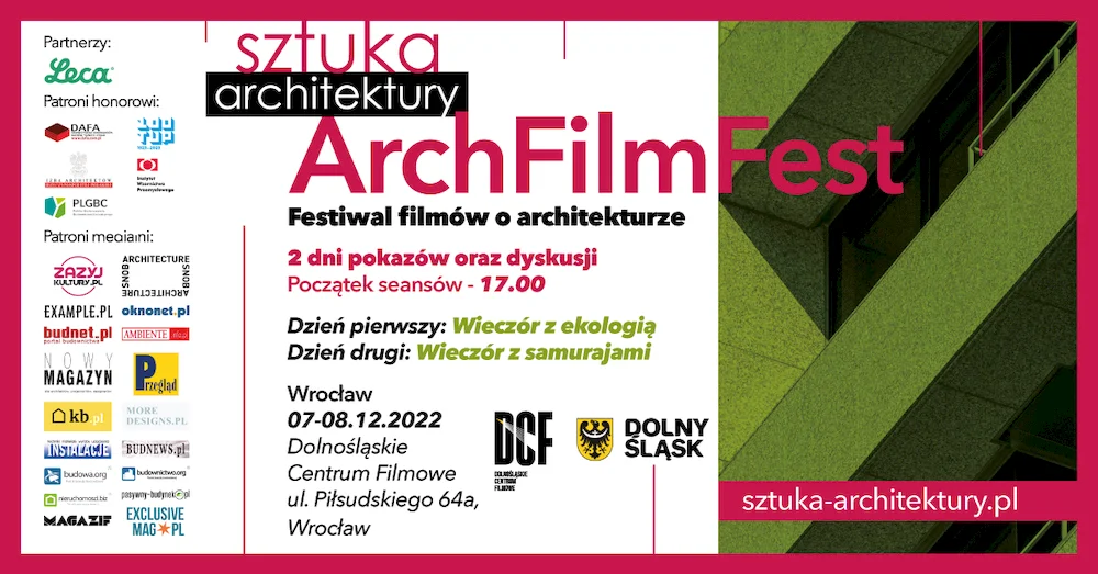 ArchFilmFest we Wrocławiu. 2 dni pokazów oraz dyskusji.
