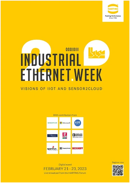 Tydzień Ethernetu Przemysłowego firmy HARTING odbędzie się online w dniach 21-23 lutego 2023 r.