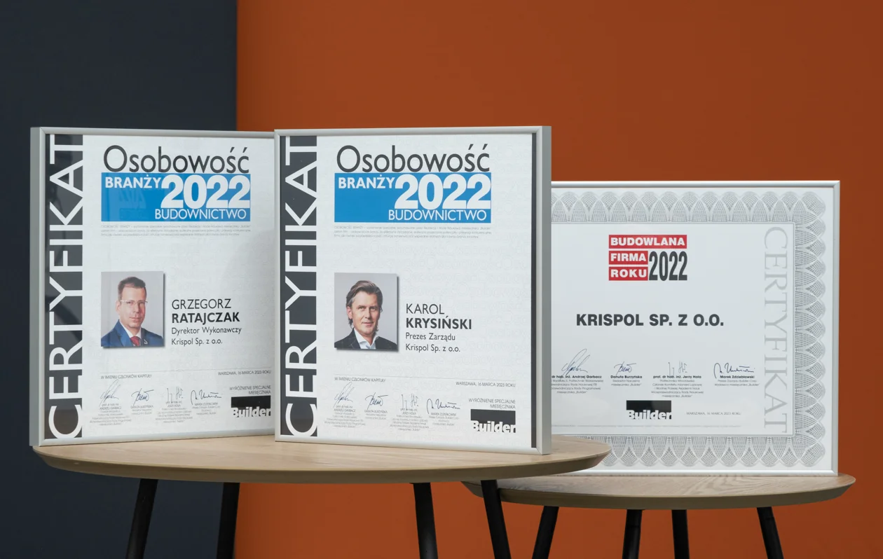 KRISPOL: Karol Krysiński i Grzegorz Ratajczak Osobowościami Branży Builder Leaders 2022