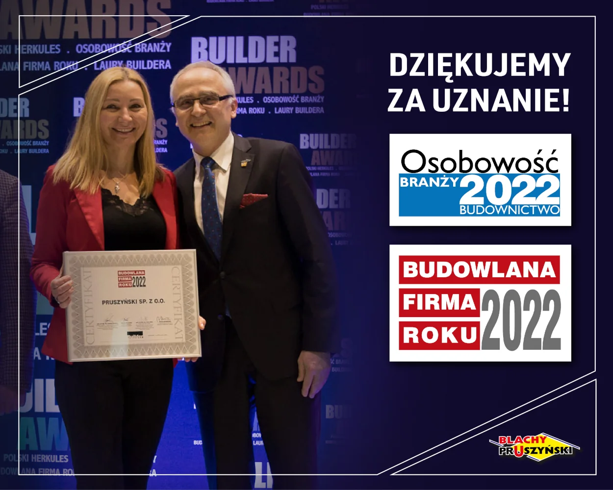 Blachy Pruszyński na gali Builder Awards 2022