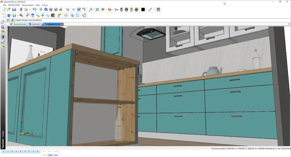 TopSolid edycja Kuchnie i Szafy - program do projektowania 3D