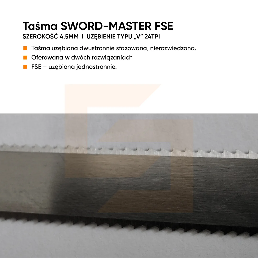 Taśma FSE o szerokości 4,5mm (uzębienie typu „v” 24TPI)