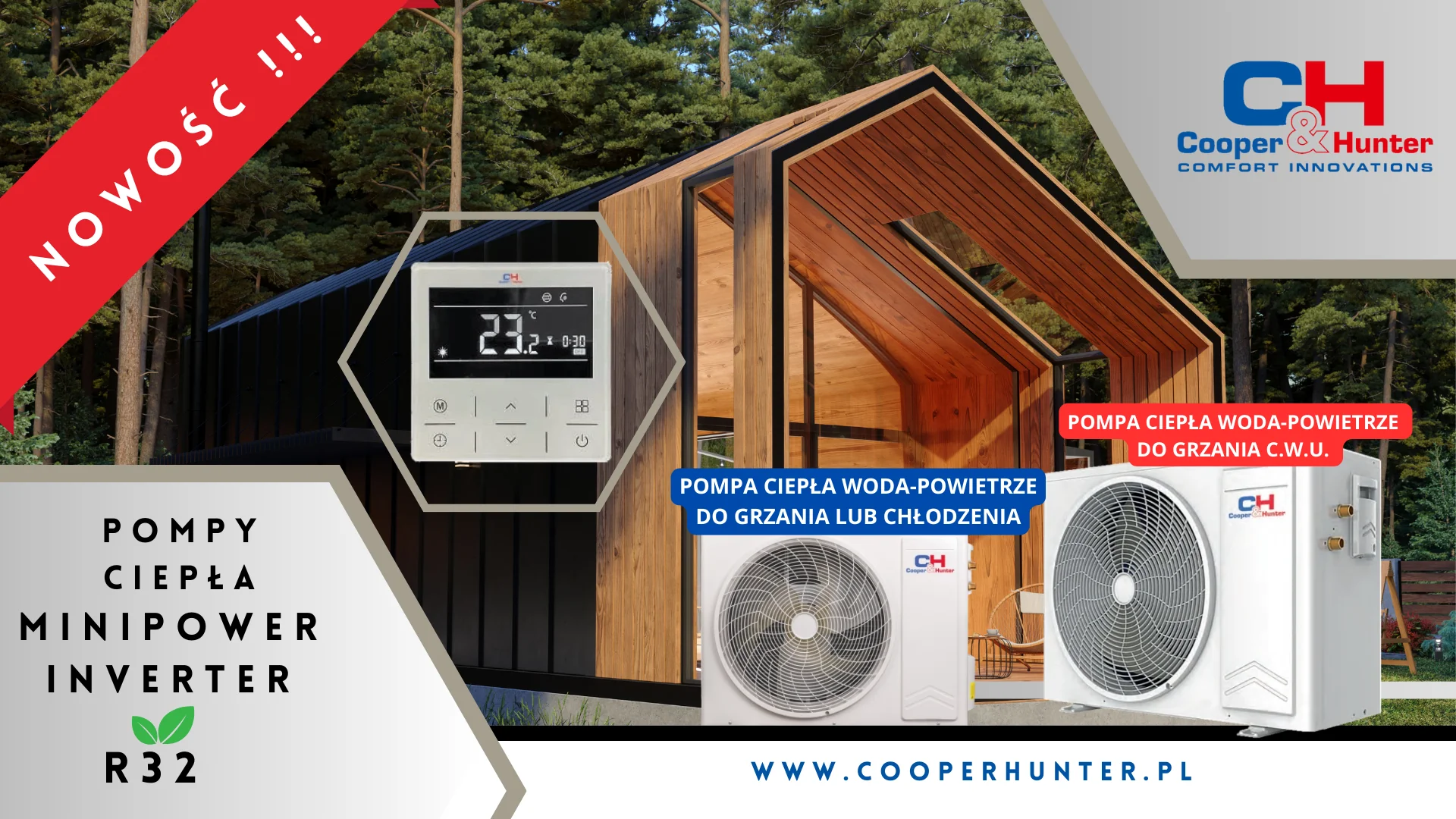 Nowe, kompaktowe pompy ciepła od Cooper&Hunter