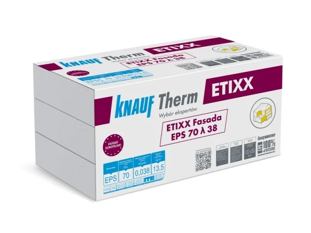 Nowe białe płyty Knauf Therm ETIXX produkowane metodą formowania w prasie Fot. Knauf Therm