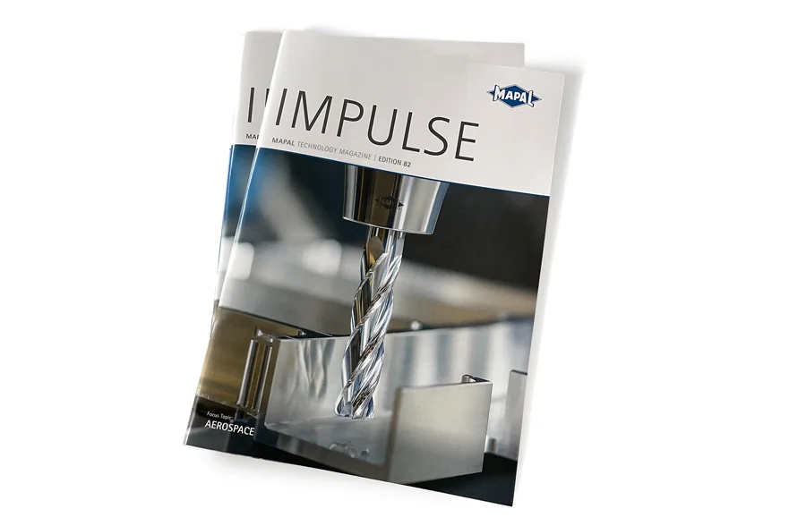 The technology magazine IMPULSE 82 focuses on the aerospace industry. ©MAPAL