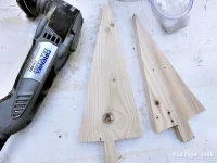Krok 3 - drewniane choinki Dremel