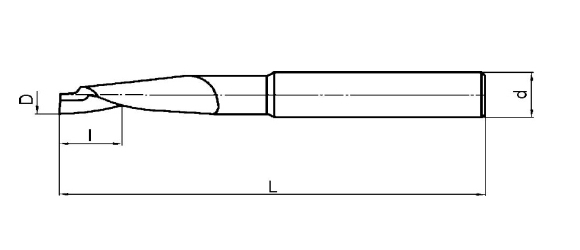 Frez do stolarki AL 4x12x60mm, 1-ostrzowy HSS-E Co8 fot. KAMMAR