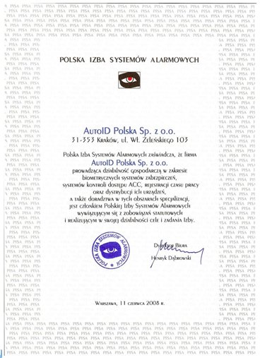 Polska Izba Systemów Alarmowych, AutoID