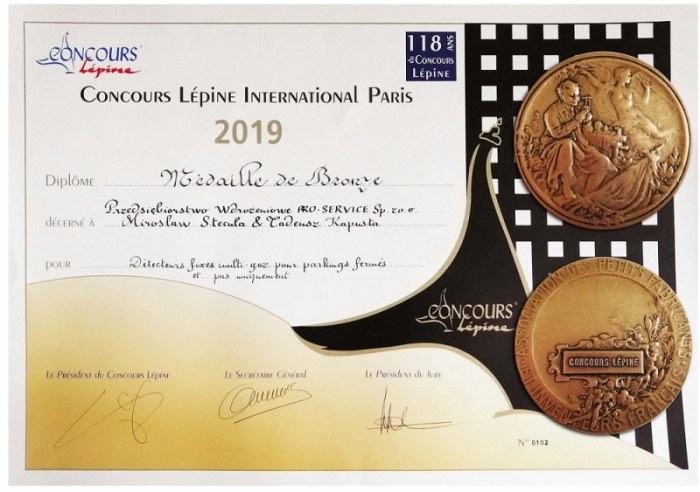 PRO-SERVICE Brązowy medal na paryskich targach wynalazków Concours Lepine 2019