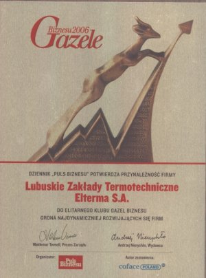 Nagroda: Gazele Biznesu 2006 dla firmy SECO WARWICK
