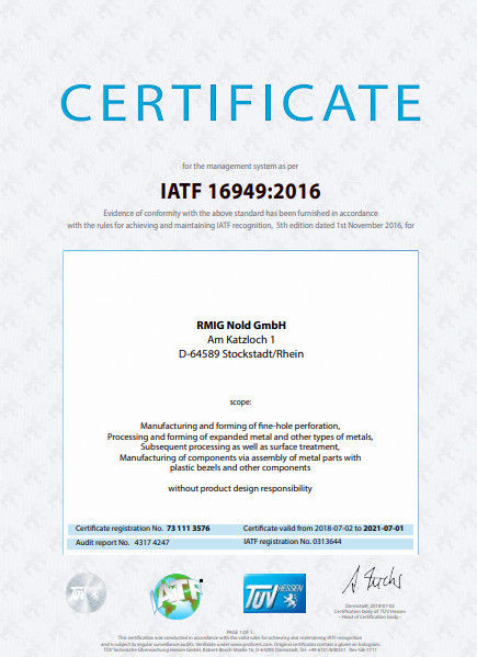 Certyfikat IATF 16949:2016