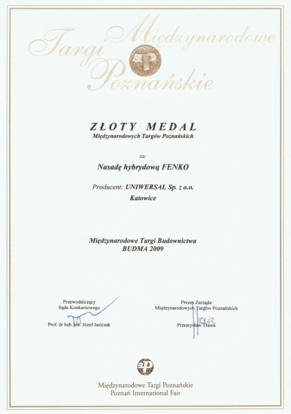 Złoty Medal Międzynarodowych Targów Poznańskich dla firmy Uniwersal