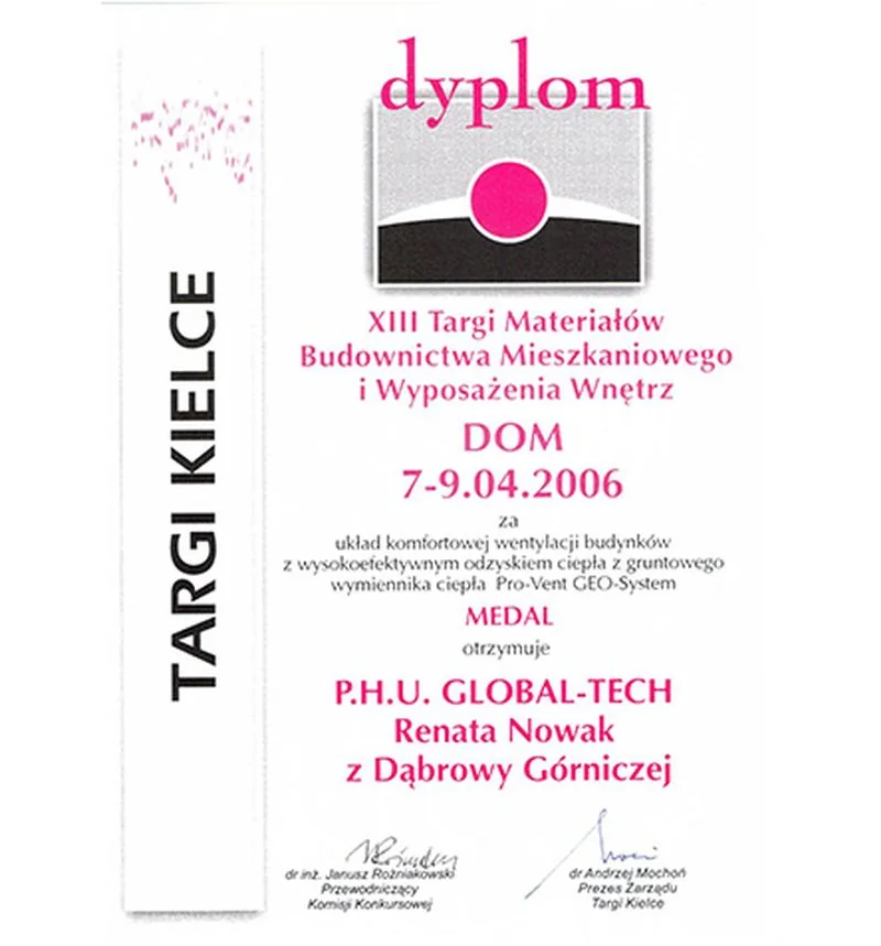Medal Targi Kielce DOM 2006