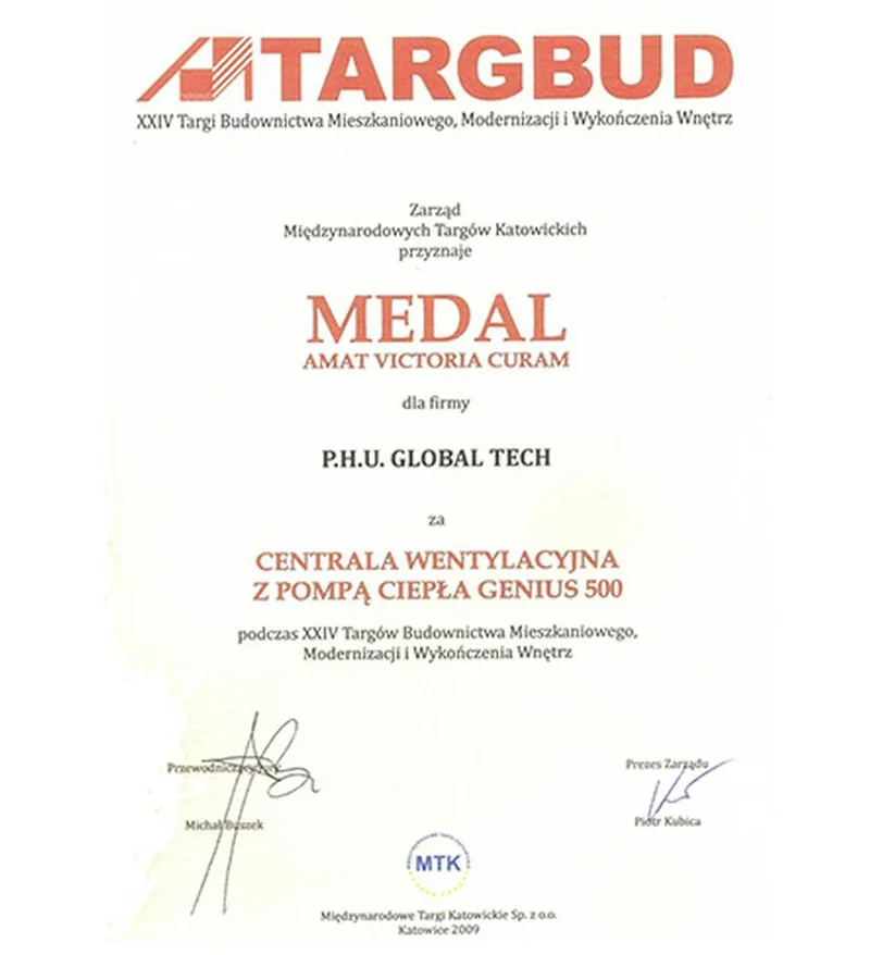 Medal TARGBUD 2010