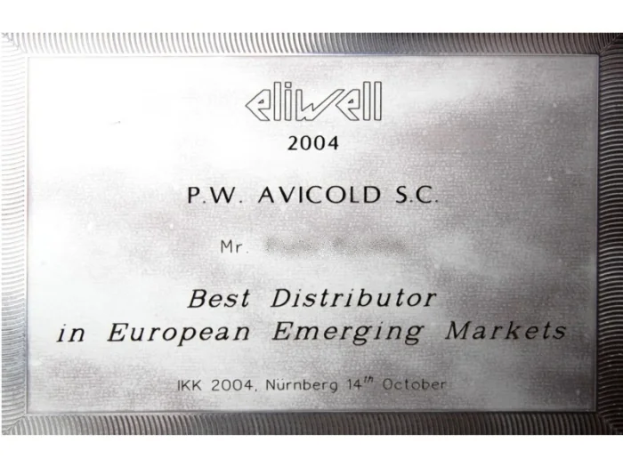 Certyfikowany Dystrybutor Eliewell, Avicold
