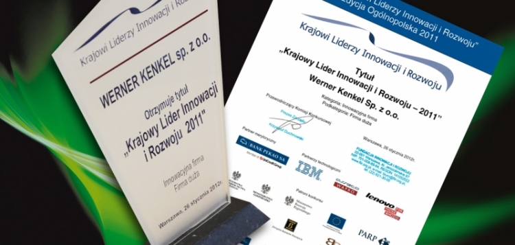 Nagroda Krajowy Lider Innowacji i Rozwoju dla firmy Werner Kenkel